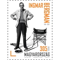 A képen a 100 éve született ingmar bergman bélyeg látható