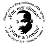 A képen a Martin Luther King-emléknap elsőnapi bélyegző látható
