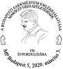 A képen A Budapesti Sakkmúzeum Emlékkiállítása Maróczy Géza születésének 150. évfordulójára  bélyegzőlenyomat látható