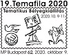 A képen a 19. Temafila 2020 Tematikus Bélyegkiállítás bélyegzőlenyomat látható