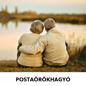 Postaörökhagyó. A képen egy idős pár látható egy tóparton ülve.