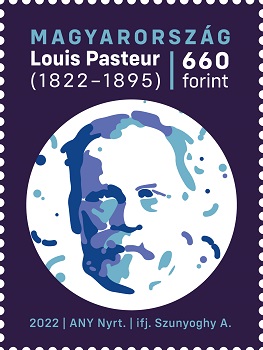 A képen  200 ÉVE SZÜLETETT LOUIS PASTEUR  bélyeg  látható