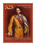 A képen gróf Andrássy Gyula bélyeg látható