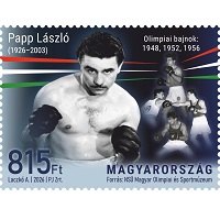 A képen a Papp László bélyeg látható.