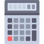 Díjkalkulátor - A képen egy asztali számológép látható.