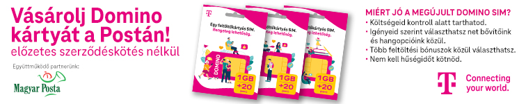 Vásárolj Domino kártyát a Postán! Előzetes szerződéskötés nélkül.