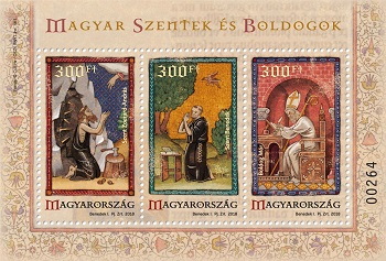 A képen a magyar szentek és boldogok vi. blokk látható