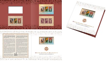A képen a magyar szentek és boldogok vi. speciális változat és bélyegszett látható