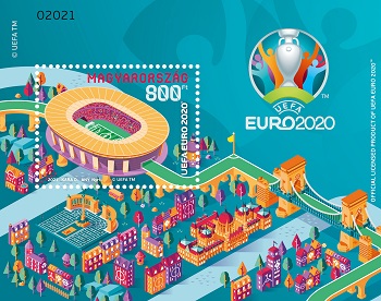 A képen a UEFA EURO 2020™ LABDARÚGÓ-EURÓPA-BAJNOKSÁG blokk látható