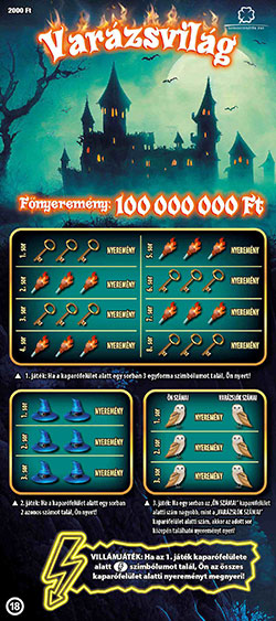 Varázsvilág - főnyeremény: 100 000 000 Ft