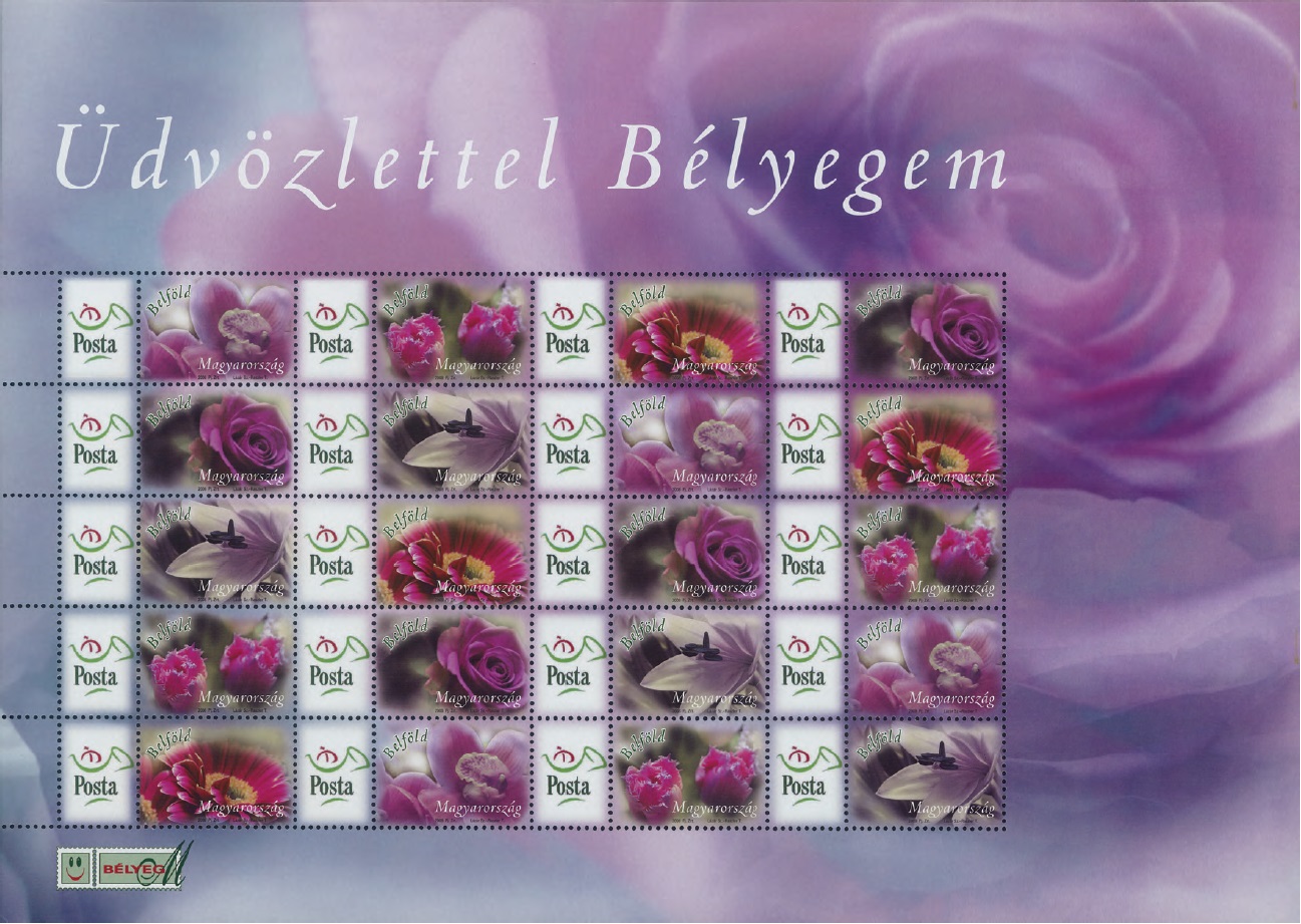 A képen személyes bélyeg Virágok látható